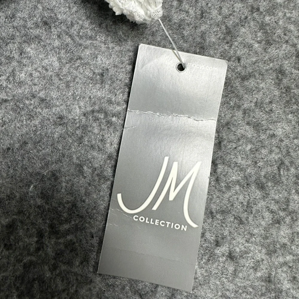 JM Collection Womens XL Bright White Open Knit Short Sleeve Cardigan Sweater New - Picture 8 of 9